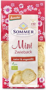 Sommer Mini Zwieback Natur & Ungesüßt, 100 GR Beutel