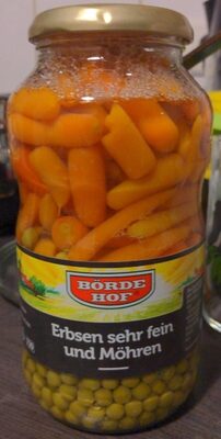 Erbsen sehr fein und Möhren front packaging