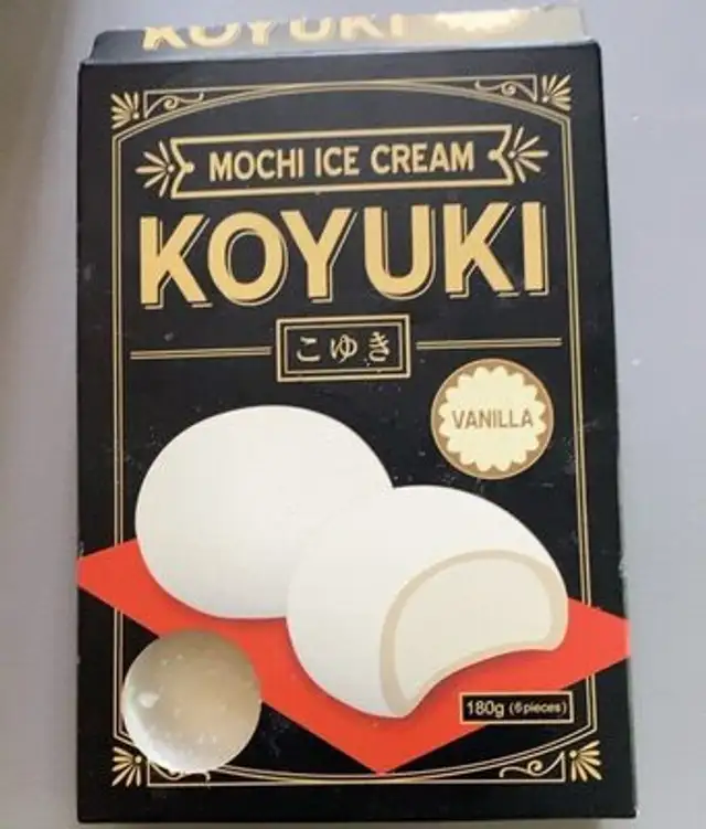 Mochi ice cream vanilla front packaging