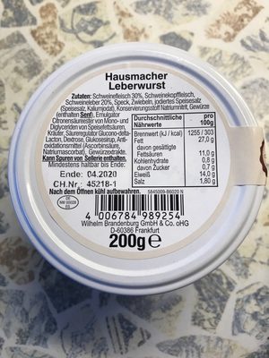 Hausmacher Leberwurst