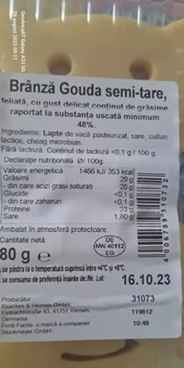 Unknown ingredients label