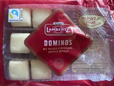 Dominos mit Weißer Schokolade, Doppler Gegüllt front packaging