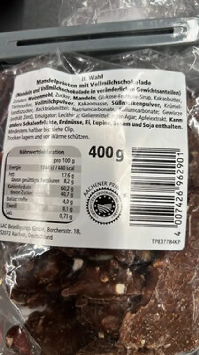 Unknown ingredients label