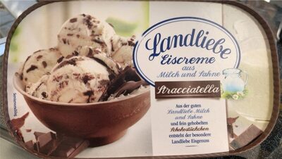 Stracciatella Eiscreme aus Milch und Sahne