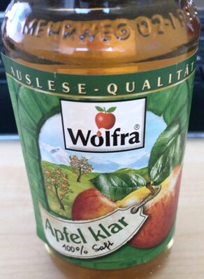 Klarer Apfelsaft front packaging