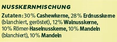 Sport Mix ingredients label