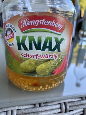 Gewürzgurken scharf front packaging