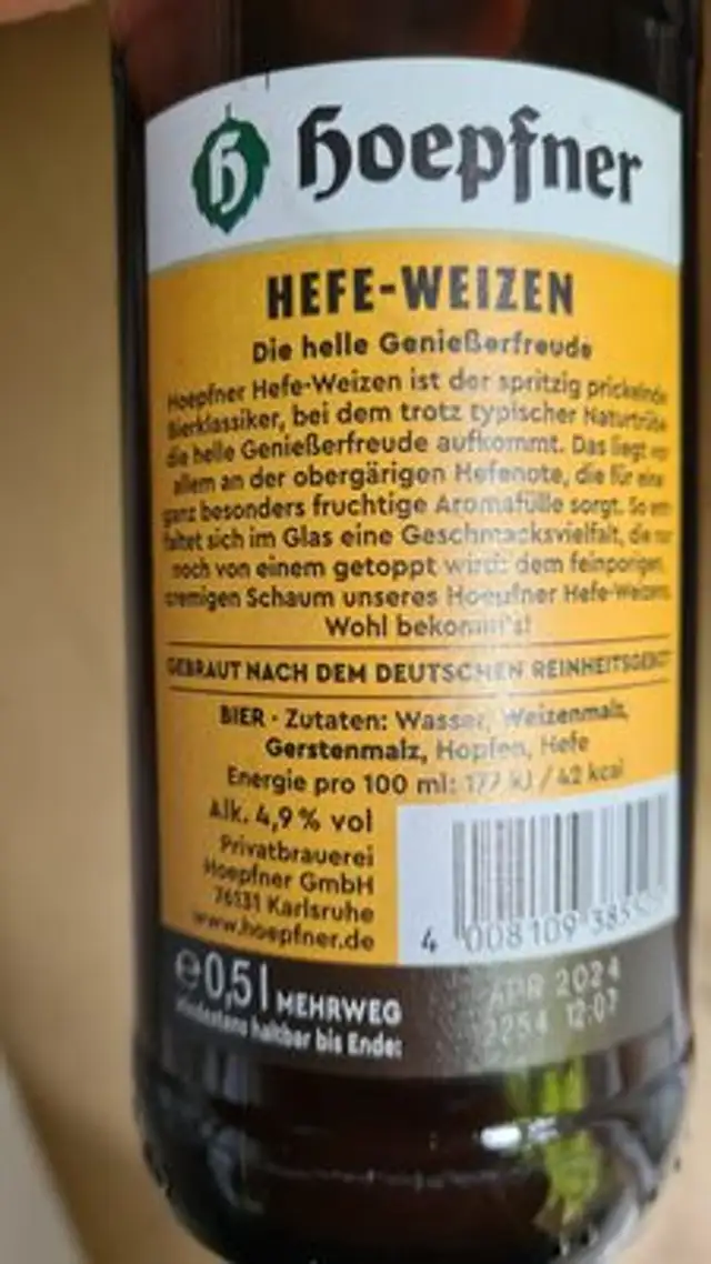 Unknown ingredients label