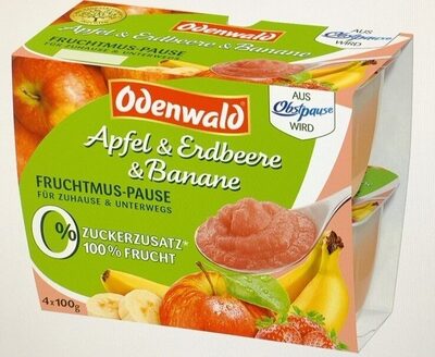 Fruchtmus-Pause Apfel & Erdbeere & Banane front packaging