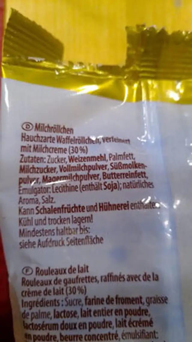 Unknown ingredients label