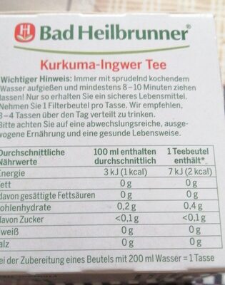 Kurkuma-Ingwer tee front packaging