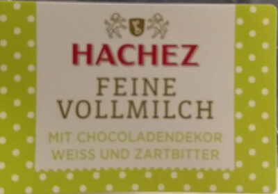 Edelvollmilchschokolade mit weißer und Zartbitterschokolade garniert