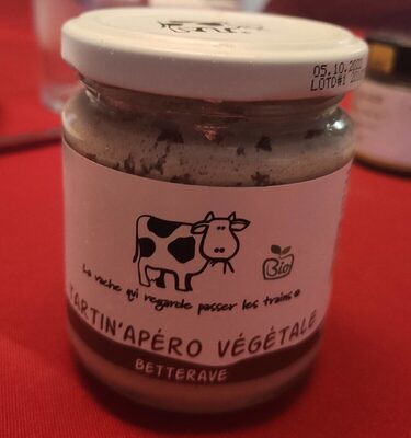 Tartin'apéro végétale front packaging