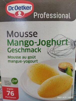Mousse au goût mangue-yogourt