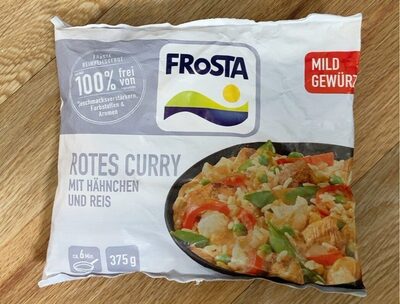 Rotes Curry mit Hähnchen und Reis