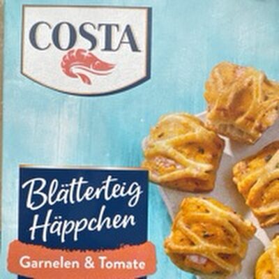 Blätterteig Häppchen Garnele Tomate