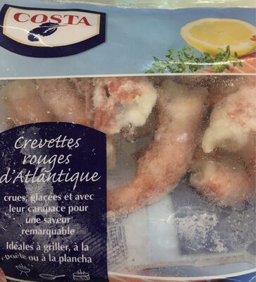Crevettes rouges d'atlantique front packaging