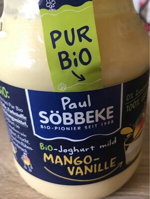 Söbbeke Bio Joghurt mild Mango-Vanille 4008471486510 Bio-Joghurt mild Mango-Vanille