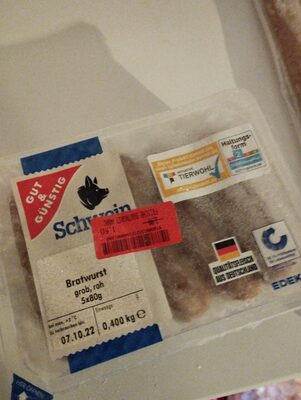 Bratwurst grob, roh