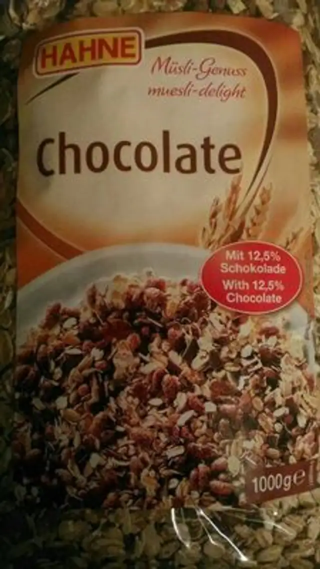 Muesli Delight Chocolate front packaging