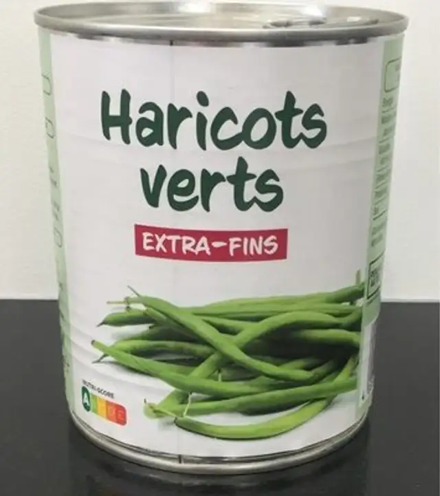 Haricots verts extra fins front packaging