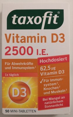 Vitamin D3, 2500 I.E. front packaging