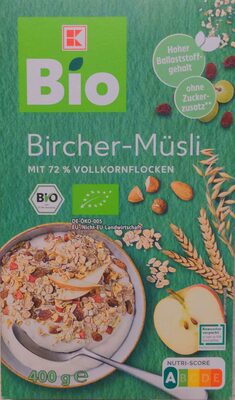Bio Bircher-Müsli mit 72% Vollkornflocken