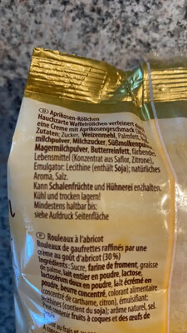 Unknown ingredients label