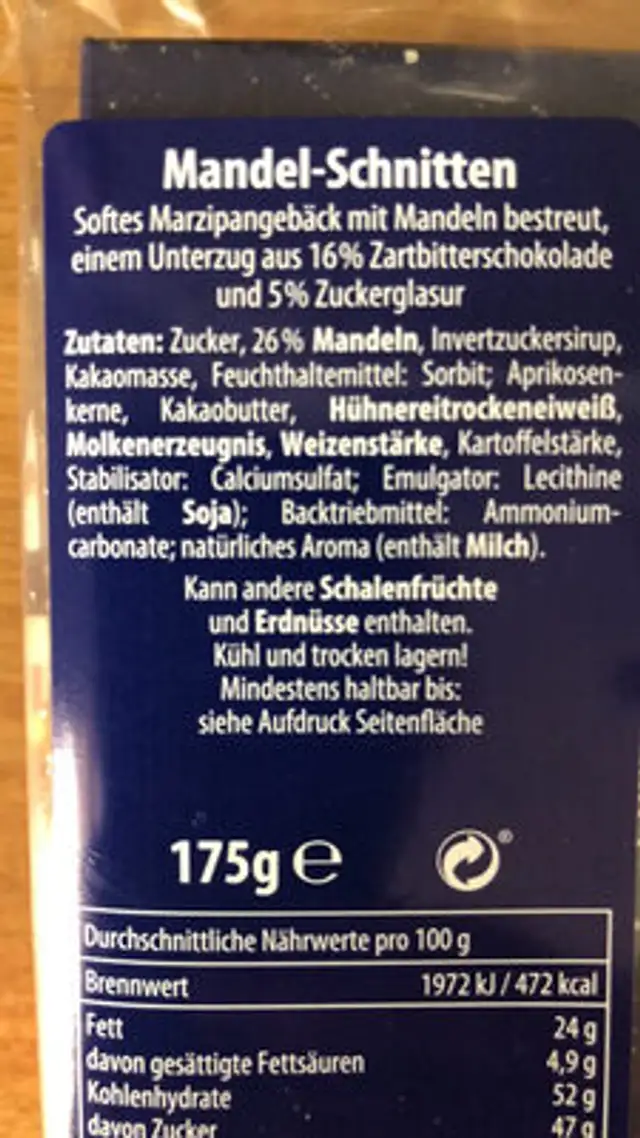 Unknown ingredients label