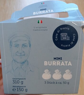 Mini burrata front packaging