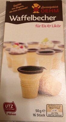 Waffelbecher für Eis u. Likör