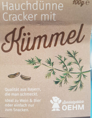 Hauchduenne Cracker mit Kuemmel