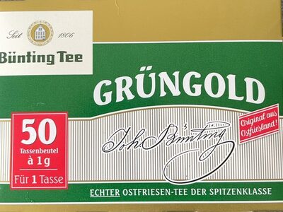 Grüngold Ostfriesen-Tee front packaging