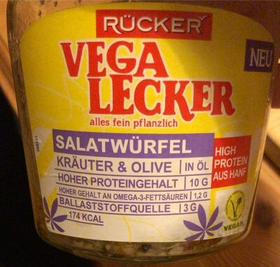 Vega Lecker Salatwürfel front packaging