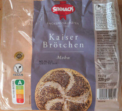 Kaiser Brötchen Mohn