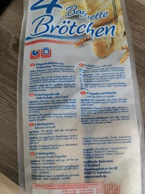 4 baguette brötchen