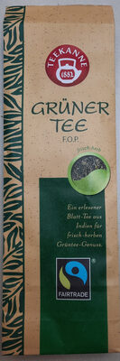 Grüner Tee front packaging