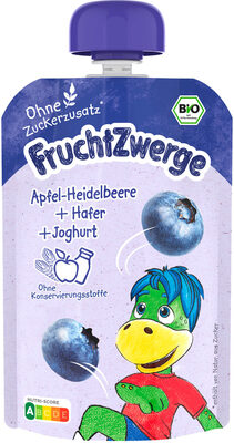 Danone FruchtZwerge Quetschi BIO Apfel-Heidelbeere + Joghurt + Hafer 90g