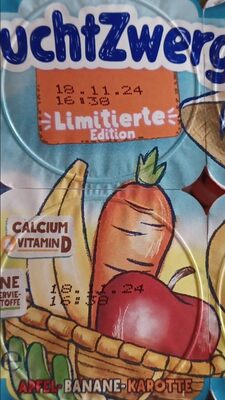 Fruchtzwerge Apfel-Banane-Karotte front packaging