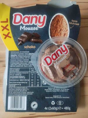 Danone DANY MOUSSE XXL Schoko 4x2x60g front packaging