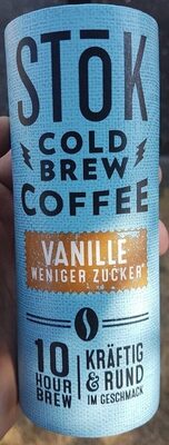 SToK Cold brew Coffee Vanille weniger Zucker 230ml