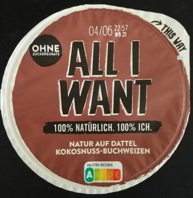 All I want front packaging