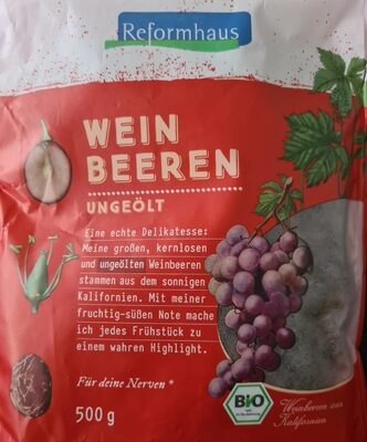 Wein Beeren Ungeölt