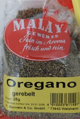 Oregano gerebelt