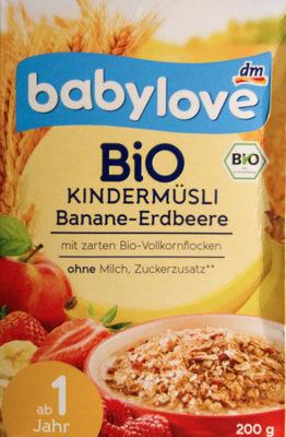 Bio Kindermüsli Banane-Erdbeere