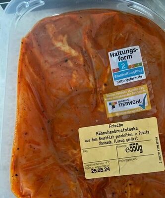 Hähnchenbruststeaks in Puszta Marinade