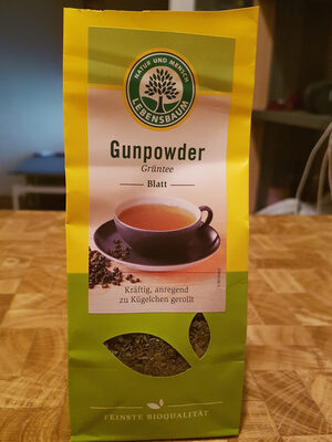Gunpowder grüntee blatt front packaging