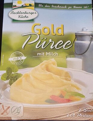 Gold Püree mit Milch