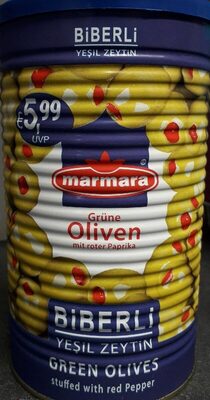 Green olive red pepper