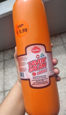 Saucisson de poulet à base de poulet séparé mécaniquement aux poivrons